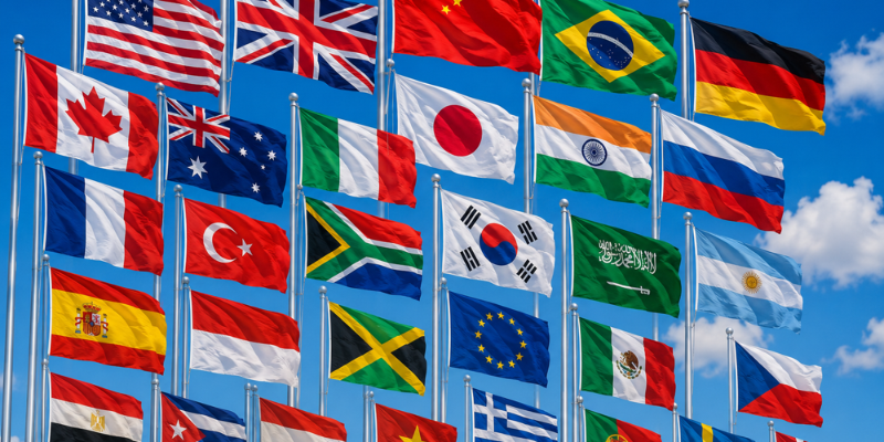 Bandeiras de Países Quiz Banner
