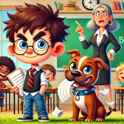 Once again, Little Johnny arrives late to school.
- "What happened this time, Johnny?"
- "I was attacked by a pit bull on my way to school, teacher!"
- "Oh my! Are you okay? Did it bite you?"
- "No, it didn’t bite me. But it ate all my homework!"