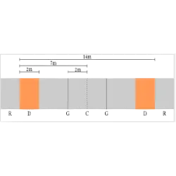 A pista de esgrima tem cerca de quatorze metros de comprimento, com uma área lateral adicional de um metro e meio a dois metros em jogo. Os esgrimistas devem usar trajes brancos que incluem jaqueta, luvas, fios elétricos, armas, calça e máscara, com protetor de peito para mulheres. Antigamente, antes dos sensores eletrônicos, as armas eram marcadas com tinta ou giz para indicar os toques.